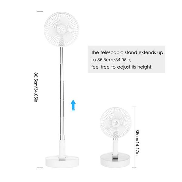 

usb powered osillating 180Â° rotatable head quiet desk fan built-in 7200mah rechargeable battery for bedroom home office