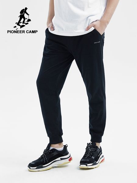 

pioneer camp 2019 autumn men's casual loose sweatpant men basic trousers tracksuit bottoms breathable sportswear track azz901180, Black