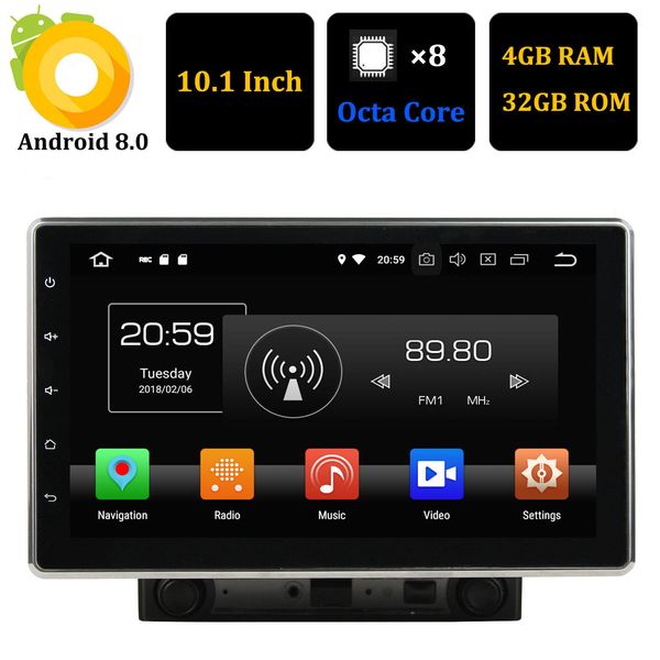 

10,1 '' Octa Core 4 + 32G Android 8.0 Автомобильное аудио радио Универсальный GPS-навигатор