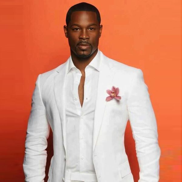 

white linen groom tuxedo latest designs man blazer men suits for wedding two piece summer costume homme terno masculino trajes de hombre, Black;gray