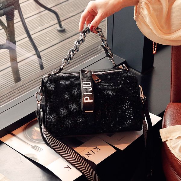 

diamond bag female 2020 new wave soft leather shoulder bag korean fashion pillow simple handbag messenger bags sac a main femme