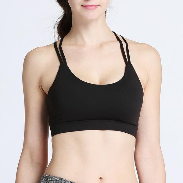 

women multicolors padded active u-neck color block criss-cross gym wear crop fitness sport bra for women, White;black
