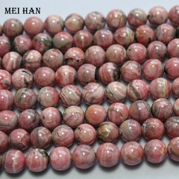 

wholesale (39 beads/strand/80g) 10-10.5mm genuine argentina rhodochrosite smooth round loose beads for jewelry making design