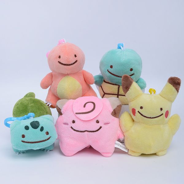 

5pcs / lot новый charmander squirtle bulbasaur косплей jigglypuff ditto плюшевые игрушки куклы лучший подарок 4inch 10см