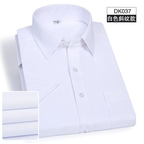 

new arrived mens work shirts brand short sleeve striped /twill men dress shirts white male 4xl slim men dress shirt, White;black