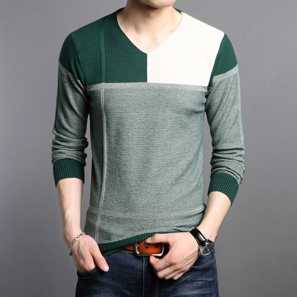 

men pullover cotton sweater knitted jersey striped sweaters mens knitwear wool clothes camisa masculina dropshipping, White;black