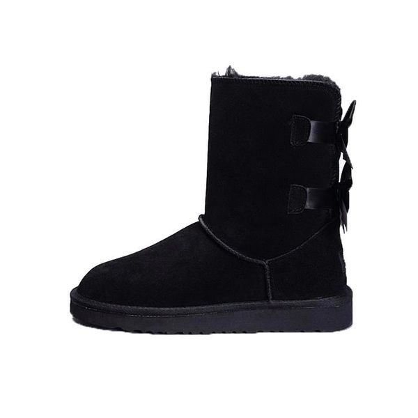 

2020 winter australia classic snow boots good fashion wgg tall boots real leather bailey bowknot women's bailey bow knee boots mens sho, White;red