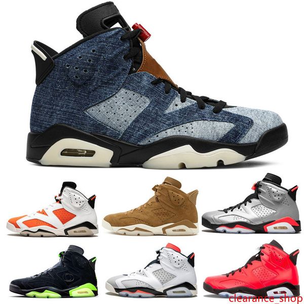 

6 6s washed denim travis scotts psg mens basketball shoes 3m reflective bugs bunny tinker hatfield unc men sports designer sneakers with