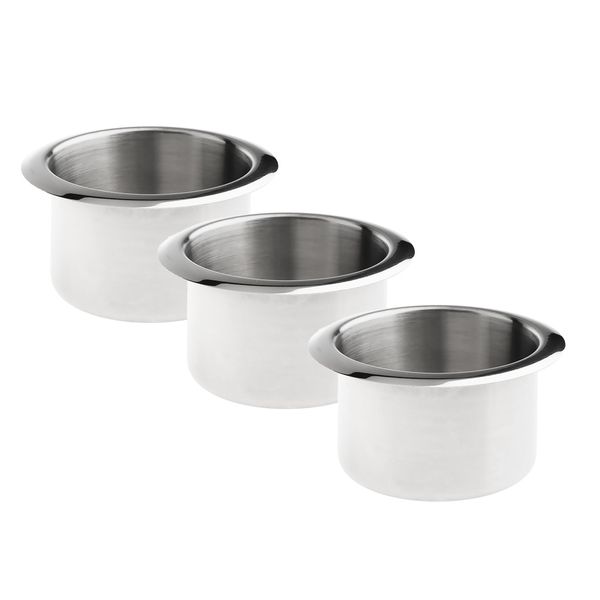 

3x stainless steel cup drink holder polished for marine car truck camper rv