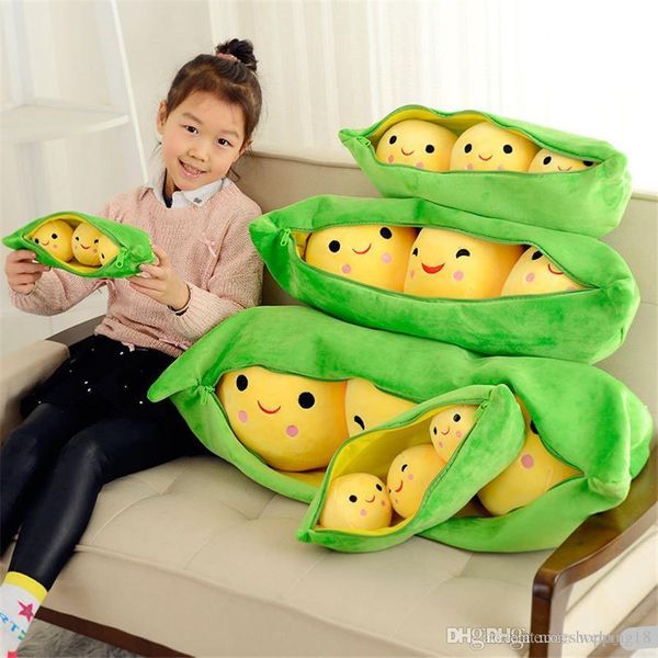 

25cm baby pea plush toys kawaii pea stuffed plant pillow dolls girlfriend kids gifts pea-shaped pillow toy 401