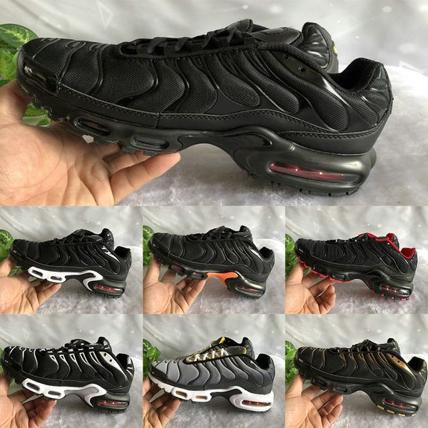 

wholesale plus tn popular mens trainers black white tour yellow cool grey university red running shoes desinger fashion athletic sneakers