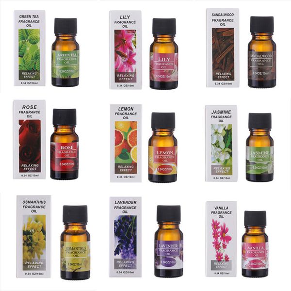 10ml Pure óleos essenciais naturais para Difusores Aromaterapia Óleos Essenciais Air Freshening corpo orgânica do óleo aliviar o stress