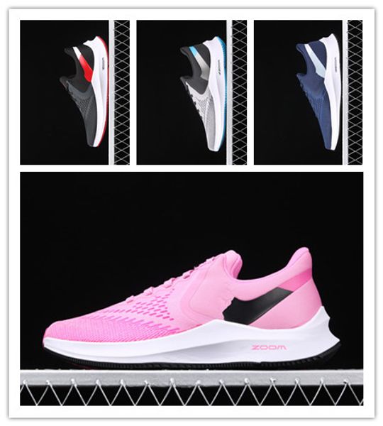 

2020 zoom winflo 6 pegasus 6 casual shoes for black white blue grey red men jogging sneakers size 36-44