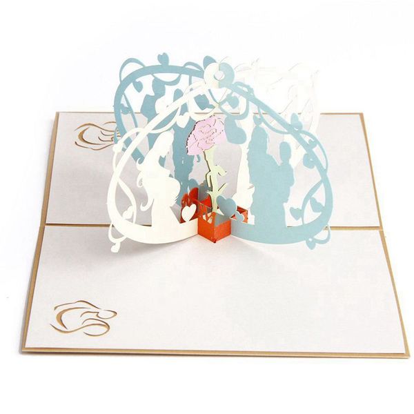 

3d up greeting cards for mom customized thank you card papercraft wishes think of you for anniversary mstching envelo