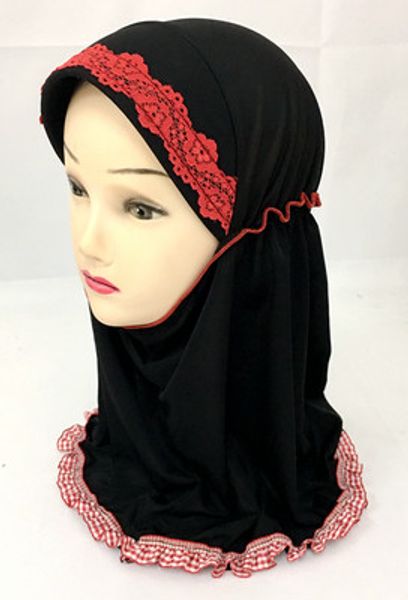 

ethnic clothing 2021 muslim kids hijab for baby girls size:0-6t, Red
