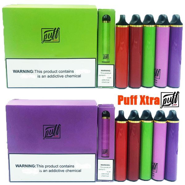 

PUFF XTRA Disposable Vape Pen 1500Puffs Pre-filled 5.0ml Cartridges Huge Battery Starter Kit Bars Plus Device Pods System Vaporizers Vapors