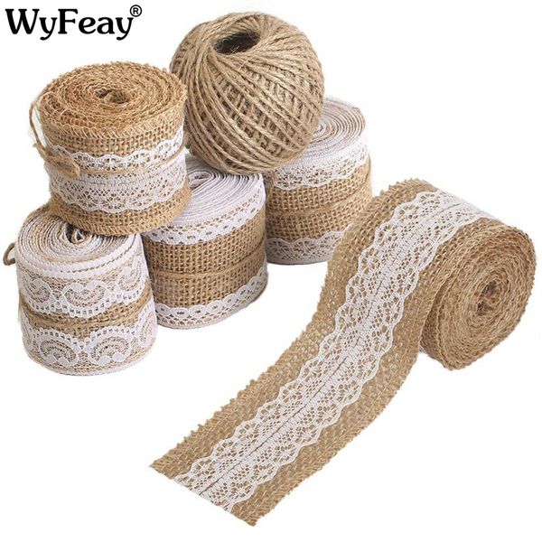 

burlap ribbon 2m vintage wedding centerpieces decoration sisal lace ribbon trim jute hessian rustic event party decor supplies