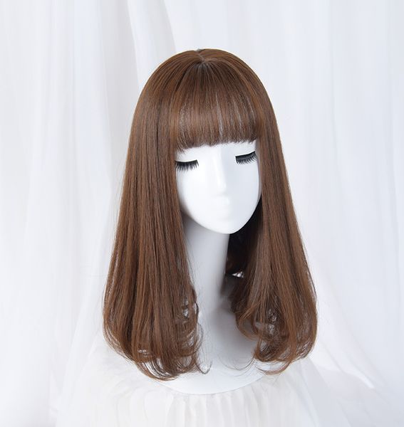 Your Style Synthetic Long Straight Natural Hair Wigs With Bangs