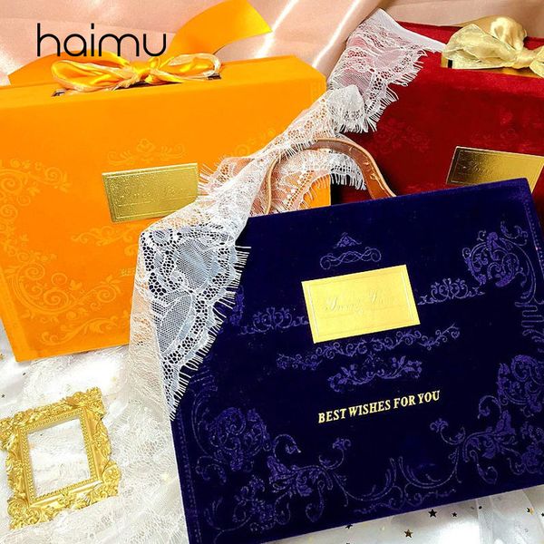 

retro cloth box packaging gifts box wedding favor decoration gift florist portable birthday gifts package boxes