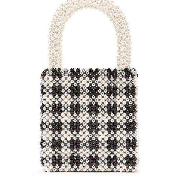 

beaded bag ins super fire red bead fashion women hand-woven pearl bag