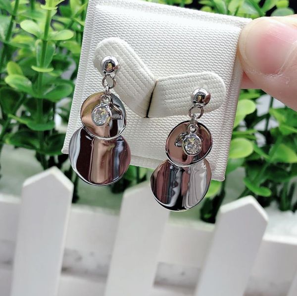

earrings 2020 summer rose shape inlaid with colorful crystal s925 sterling silver versatile delicate dangle hanging jewelry