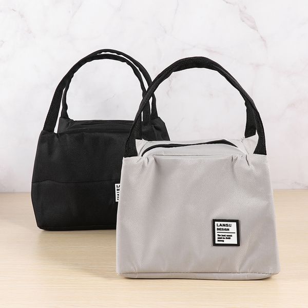 

portable lunch bag 2019 new thermal insulated lunch box tote cooler bag bento pouch container school storage bags, Blue;pink