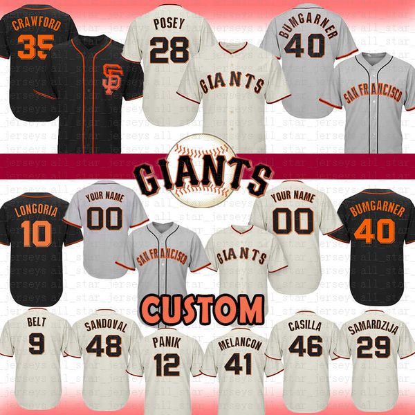 

28 bu ter po ey an franci co cu tom giant ba eball jer ey 22 will clark 40 madi on bumgarner 35 brandon crawford 9 belt andoval longoria