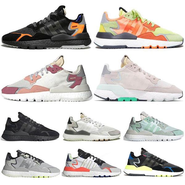 

new arrival nite jogger 3m reflective shoes fashon brand breathable sports shoes triple black all white blue sneakers eur 36-45