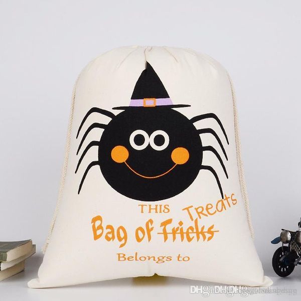 

quality halloween canvas portable shopping bag party large capacity festival pumpkin candy storage gift hand bagd festive supplies bh0092