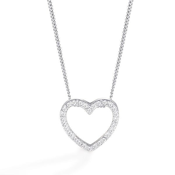 

boho luxury designer jewelry heart-shaped necklace zircon crystal choker women clavicle sweater chain rhinestone gold silver pendant gift