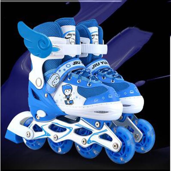 

children's single row inline skate shoes boys & girls pvc 4 wheels flashing outdoor sports