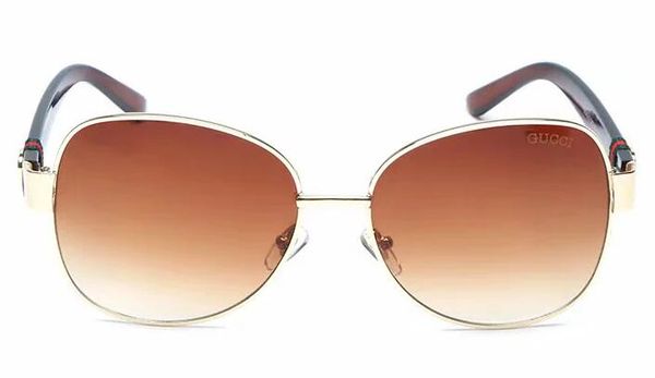 

2018 1pcs fashion round sunglasses eyewear sun glasses designer brand black metal frame dark 50mm lenses for mens womens better brown cases, White;black