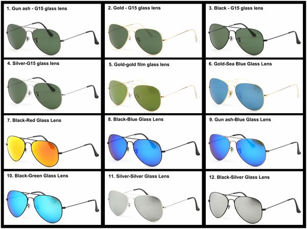 

rd30256 glass glasses frog sunglasses pilot retro 43 quality mirror sun uv400 wholesale lens factory vintage colors new fvcde, White;black
