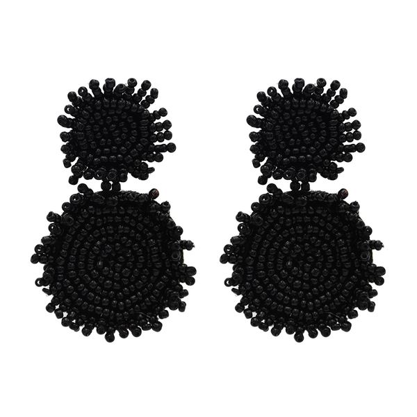 

нового стиль модного рис шарик серьги euramerican стиль ручного вязания однотонный шарик серьга кулон ювелирные изделия женщина gif, Silver