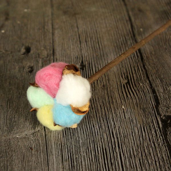 

1* natural dried cotton flower with stem crafts art for home party wedding decor