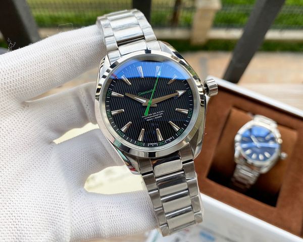

высокое качество моря master aqua terra 150 м мужские часы джеймс бонд 007 часы omega seamaster 00 часы [не выключен пролить шерсть] d2690, Slivery;black