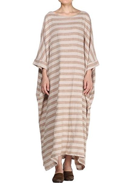 

mordenmiss women's round collar stripes plus size dresses, Black;gray