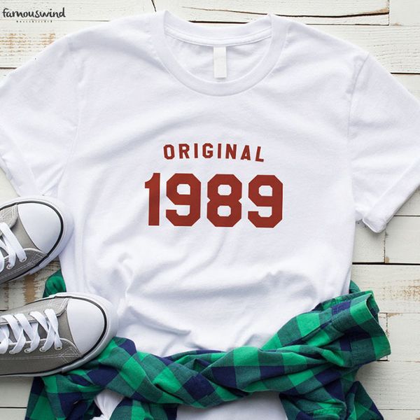 

день рождения shirt подарки летняя мода tshirt graphic tee для женщин с 30-летием ее 1989 день рождения футболки мама жизнь tops, White