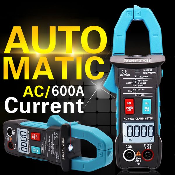 

zoyi clamp multimeter zt-qb1/qb3/qb4 4000 count true rms digital auto range data hold hold ncv test 600a ammeter