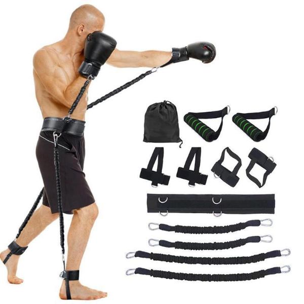 

boxing strength training bands set with waistbands indoor fitness accessorise full body trainer basketball jumping training rope