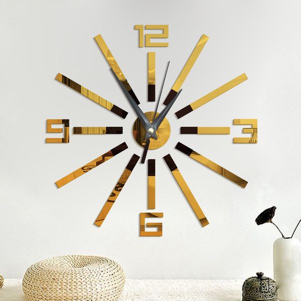 

home simple and elegant mirror acrylic clock living room bedroom restaurant porch decorative wall stickers clocks wall watch