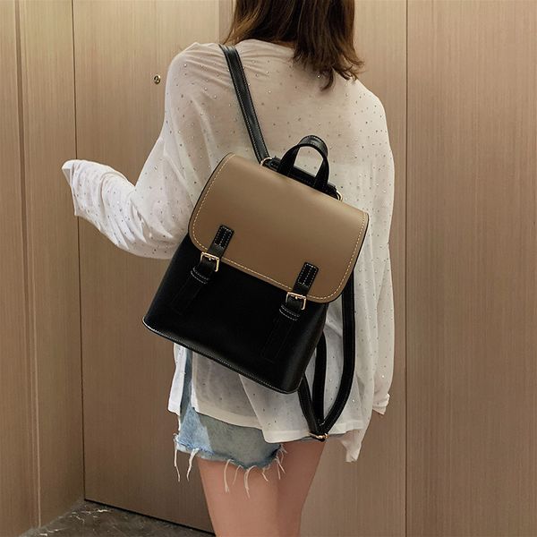 

jiulin retro-colored double-shoulder bag women's 2019 new style fashionable students bag leisure and hand-held travelling women