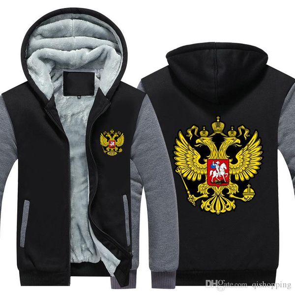 

russia winter hoodie thicken fleece cotton coat cashmere hoodies zipper jacket super warm sweatshirt sportswear hoodie us eu size, Blue;black