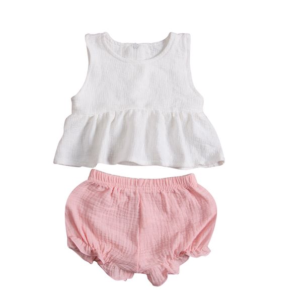 

tanks and pink shorts 2pcs set for baby girl summer clothes outfit