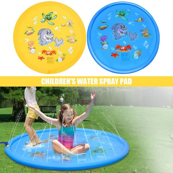 

dolphin sprinkler splash play mat kids toddlers outdoor 67 inch inflatable toys for children early learning supplies