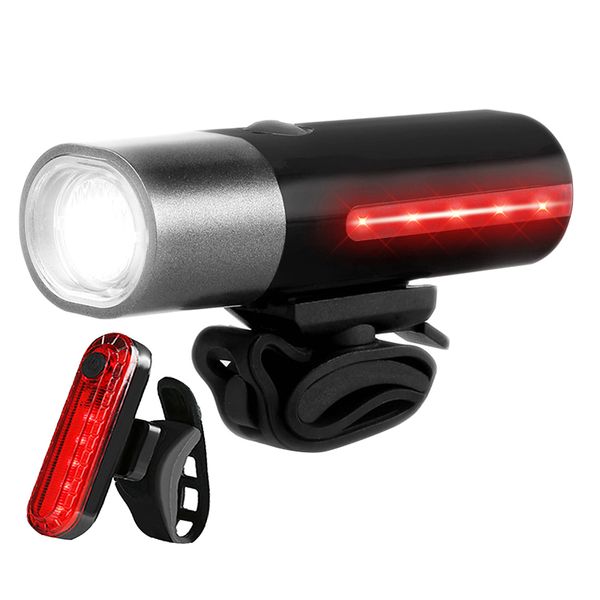 

led bike light usb rechargeable bicycle front headlight rear taillight cycling light for road mountain bikes