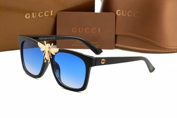 

1pcs classic pilot sunglasses designer brand mens womens sun glasses eyewear gold metal grglass lenses brown cas 03619, White;black