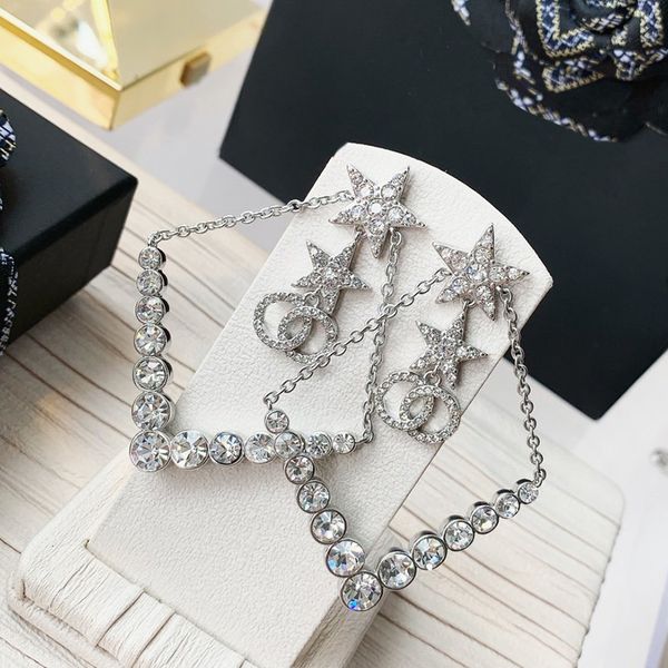 

c2272 korean wave 2020 exquisite and gorgeous mosaic cubic zirconia geometric diamond earrings bright star earrings women's jewelry, Golden;silver