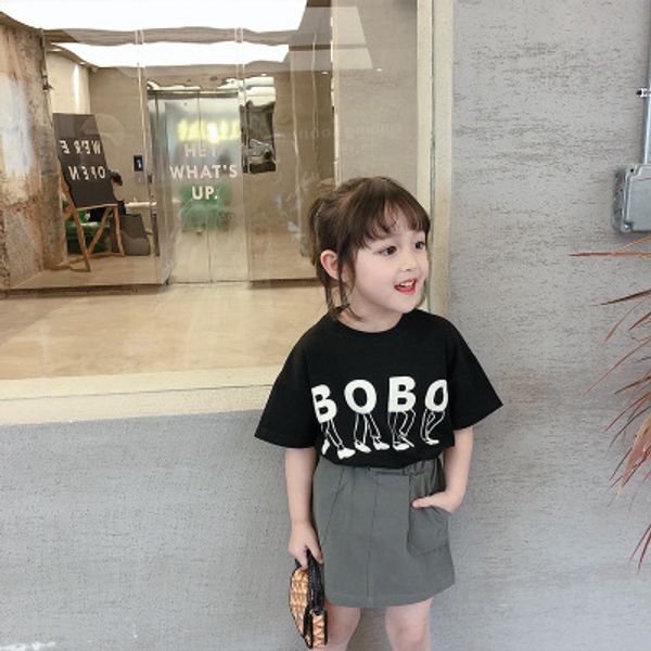 

summer tshirts for kids girls short sleeve t-shirt children designer kids casual summer fashion print t-shirts girls, Blue