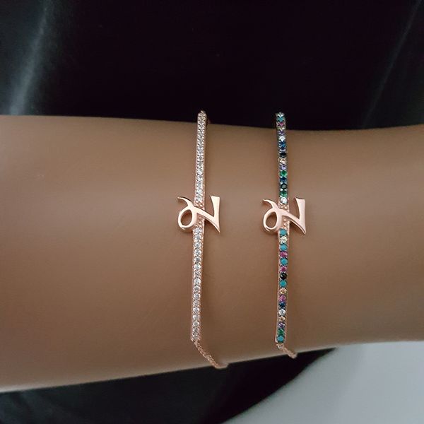

cuff capricorn bracelet horoscope star sign 925 silver roese gold zodiac, White